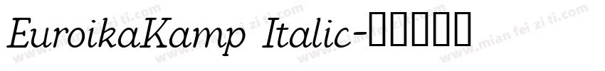 EuroikaKamp Italic字体转换